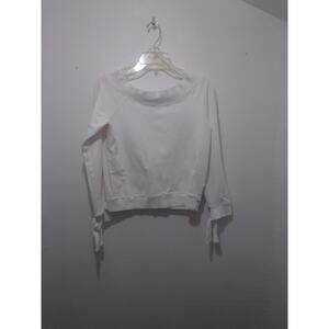 Lulus XS Off The Shoulder White Long Sleeve Sweatshirt